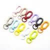 Llavero pintado color macarrón anillo de resorte de aleación hebilla de puerta figura de muñeca con cuentas hebilla de ocho colgante piezas de accesorio DIY