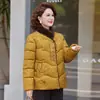 Solapa Engrosada Moda Delgado Temperamento Lentejuelas Elegante Abotonado Nuevo Estilo Chino Tendencia Nacional Ropa de Algodón para Mujeres de Mediana Edad y Mayores