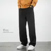 Calças Casuais de Algodão Cáqui para Homens, Retas Largas Modernas Plus Size Versáteis com Caimento, Estilo Outono e Inverno, Calças Longas Estilosas