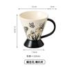 Taza de Cerámica Retro, Cáliz de Flor Amor de Mariposa, Taza de Café de Aspecto Elegante, Taza de Agua para Parejas, Taza de Souvenir de Lujo Ligero