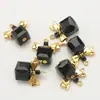Nudo de Lazo Cuadrado Colgante de Cristal Moda Collar Pulsera Colgante Pequeño Hecho a Mano DIY Accesorios de Joyería Accesorios para Ropa
