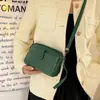 Bolso Mini Nuevo Bolso de Piel de Vaca Capa Superior Bolso de Hombro Cruzado Estilo Japonés y Coreano para Mujer Moda Casual Estilo Versátil Color Caramelo