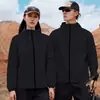 Nueva chaqueta fina de softshell de una sola capa, ligera y con capucha para hombre, abrigo exterior a prueba de viento e impermeable, personalizable