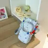 Linda Bolsa Cruzada Azul Claro con Cordón de Estrella Estilo Universitario, Bolsa de Compras Diaria para Chicas Dulces, Bolsa para Botella de Agua Manos Libres