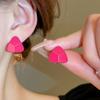 Pendientes de gasa de malla con atmósfera de hada y perlas de colores con aguja plateada, estilo Mori, combinables con todo, dulces y frescos para niña.