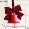 Adornos de Navidad Cascabeles Pequeños Lazos de Terciopelo Escena de Árbol de Navidad Piña Suministros de Decoración Piezas Pequeñas Colgantes Decorativas