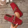 Sapatos Mocassins Versáteis Femininos de Primavera, Sapatos Baixos Casuais Confortáveis, Sapatos de Cadarço Caracol, Sapatos para Mãe Atacado