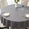 Mantel Redondo Pequeño para Restaurante Impermeable, Resistente al Aceite, Anti-quemaduras, Sin Lavado Mantel de Hotel Cuadros Rojos Mantel para Mesa de Comedor Mantel para Mesa de Café Producto Nuevo
