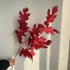 Hojas de roble grandes artificiales, pino pavo real, para bodas, pasillos de bodas, decoración de caminos, arreglos florales, flores falsas, decoración suave, ingeniería al por mayor