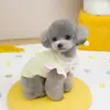 Roupas de Animal de Estimação Gato e Cachorro Estilo Novo Primavera e Verão Algodão Colete Vestido Teddy Bichon 25 Cores Contrastantes Mangas Volantes