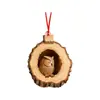 Decoraciones Navideñas de Cachorro Búho Nuevo Transfronterizas Colgante para Árbol de Navidad Impresión Plana 2D Colgante Pequeño de Acrílico