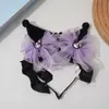 Diadema Kuromi Estilo Oscuro Diadema de Orejas de Gato de Felpa Accesorios para el Cabello para Fotos Atuendo Cosplay Lolita Femenino