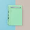 Capa de fichário de 10 furos não arranha as mãos, espirais removíveis, refis pautados, caderno estudantil simples, portátil