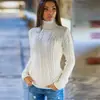 [Personalizado] Exportación Europea y Americana Nuevo Suéter de Moda de Cuello Alto Delgado para Mujer Otoño e Invierno Nuevos Tops para Mujer