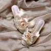 Orquídea Mariposa Hada Verano Estilo Coreano Impresionantes Sandalias de Tacón Fino para la Noche Nueva Moda con Temperamento Suave y Elegante