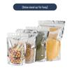 Sacos de embalagem auto-selantes autossuficientes de alimentos transparentes grossos diretos da fábrica grãos de frutas secas sacos de comida de chá perfumados atacado