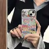 Adecuado para Funda de Teléfono Apple 16 Pro Max Pintura al Óleo Ilustración Cachorro Película iPhone 14 Pro 13 Dos en Uno 17