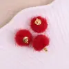 Pingente de Pelo Sintético de Visão Colorido 10mm Bola de Pelo Pingente para Pulseira Colar Brincos Corrente de Celular Decoração Pequenos Acessórios