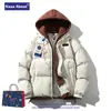NASA2026 Chaqueta Nueva de Lana de Cordero y Algodón para Hombre, Abrigo de Invierno para Pareja, Chaqueta Gruesa de Algodón Rellena de Plumas y Forrada de Felpa para Hombre