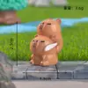 Micro-paisaje linda caricatura capibara pequeño capibara adornos para sala de estar manualidades decorativas creativas de resina pequeños adornos