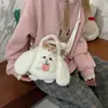 Bolsa de Felpa Infantil Transfronteriza Casual Otoño e Invierno Bolso de Mano de Muñeca Linda Bolso de Hombro Cruzado de Niña Conejo Oso