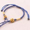 Handmade DIY contas de transferência de jóias de ouro duro pulseira semi-acabada para homens e mulheres sem auto-tecido corda de mão fabricantes atacado