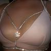 Corrente de peito com folha de bordo e strass simples transfronteiriça Corrente corporal sexy europeia e americana para boate Bikini
