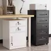 Archivero metálico con cerradura de contraseña, gabinete bajo para uso debajo del escritorio en la oficina, gabinete con cajones móvil para almacenamiento de documentos, pequeño gabinete de almacenamiento con cerradura