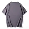 Camiseta de Manga Corta de 220g Cuello Redondo Clásico Hombros Descubiertos Talla Grande Casual Versátil Camiseta de Manga Corta de Color Sólido para Hombres y Mujeres