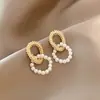 Pendientes Grandes Exagerados Retro Estilo Hong Kong con un Diseño Único, Versátiles y Elegantes, Pendientes de Estilo Minimalista para Rostros Cuadrados y Redondos, Accesorios de Yiwu