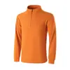 Nova Blusa de Moletom Waffle Meio Zíper Céu Estrelado Outono/Inverno em Tencel e Lã Camel, Gola Alta Casual de Caimento Solto