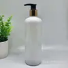 Botella de Bomba de Rosca de Aluminio Anodizado Redonda de Hombro para Loción para Mascotas de 500 ml Botella de Presión Botella Sub-Botella de Rocío Puro Botella de Champú Cosmético