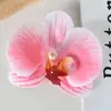 Película Cabezas de Flores Orquídea Mariposa, Accesorios de Pared de Flores Artificiales, Piezas de Flores Hechas a Mano para DIY, Pétalos, Pinzas para el Cabello, Adornos para el Cabello, Recuerdos