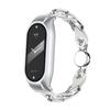 Adequado para Pulseira Xiaomi Mi Band 11, Pulseira de Corrente de Couro Vazada Fashion com Fivela Magnética, Pulseira Xiaomi Mi Band 10/9/8/7
