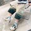 Shorts Cargo de Color Degradado para Niños Verano 2026 Estilo Nuevo Shorts Infantiles Streetwear Elegante para Niños Mayores Shorts de Verano a la Rodilla
