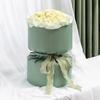 Cor sólida integrada pequeno estilo chanel estereótipo redondo pacote de flores artefato de flores material de loja de flores material de embalagem de flores