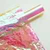 Festival Tanabata Filme Fantasia Papel de Embrulho Florido Laser Arco-Íris Transparente Espessado Impermeável Celofane Presente Material para Flores