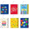 Nueva Bolsa de Papel Kraft Amazon Feliz Cumpleaños Bolsa de Papel Bolsa de Tote Bolsa de Regalo Set Sencillo de Bolsas de Papel de Cumpleaños