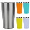 Producto de Venta Caliente Transfronterizo Taza de Café Mini de 300 ml Acero Inoxidable 304 Estilo Americano Forma de Cintura Pequeña Tapa abatible con popote Taza Térmica
