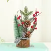 Zhongran Adornos Navideños de Madera Más Vendidos Adornos de Escritorio de Casa Pequeña Regalos de Navidad Diseño de Escena de Micropaisaje