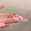 Anillo liso elegante y minimalista para el dedo índice, popular entre las influencers femeninas, anillo hueco de lujo ligero, anillo de lazo de estilo coreano de nicho