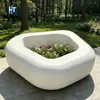 Banco de Árboles de Forma Irregular Cuadrado de GRC para Parques Culturales y Creativos con UHPC, Forma Artística para Rodear Árboles, Banco de Plantación, Fábrica Personalizada