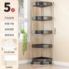 Estante de esquina para baño Tubo de acero inoxidable Estante de almacenamiento móvil multicapa Estante para snacks para cocina y sala de estar Estante de esquina para almacenamiento de artículos diversos