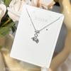 Colar de Prata Esterlina S925 Feminino Pingente Duplo de Shihuan Corrente para Clavícula Moda Personalidade Versátil Colar Exquisito para Presente de Namorada