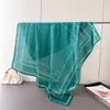 Bufanda, chal, pañuelo para la cabeza, toalla de playa, calentador de cuello, bufanda decorativa de seda sintética impresa con patrón simple de anacardos para mujer