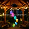 Nueva luz de campanilla de viento de Papá Noel alimentada por energía solar transfronteriza, luz de estrella para jardín exterior, luz decorativa de huevo hueco