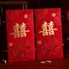 Amoroso Feliz Evento Rojo Boda Sobre Rojo Mil Yuanes Estampado en Caliente Carácter Feliz Sobre Rojo Ceremonia de Compromiso Sobre Rojo para Dinero de Regalo Bolsa Grande
