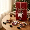 Nuevos colgantes navideños de dibujos animados transfronterizos, decoraciones de figura de Papá Noel, adornos colgantes para árbol de Navidad