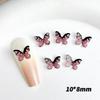 Nova celebridade on-line antigo retro renderização tridimensional pequena borboleta unhas jóias DIY brincos decorativos resina acessórios lote