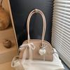 Bolsa de Mão Popular de Nicho Transfronteiriça Feminina Novo Estilo Primavera e Verão 2025 Simples Versátil Bolsa de Ombro Textura Bolsa de Axila Travesseiro